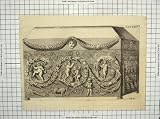 ANTIQUE PRINT TAPESTRY CHERUBS PATTERNS ANIMALS