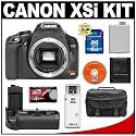 Canon Digital Rebel XSi Digital SLR Camera Body (Black) + BG-E5 Battery Grip + 16GB SD Card + LP-E5 Battery + Case + Accessory Kit