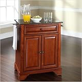 Crosley Furniture LaFayette Black Granite Top Kitchen Island in Cherry