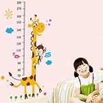 ウォールステッカー 身長 50cm-180cm はがせるウォール ステッカー 猿とキリンの身長計柄 wall sticker 壁紙 60*90cm