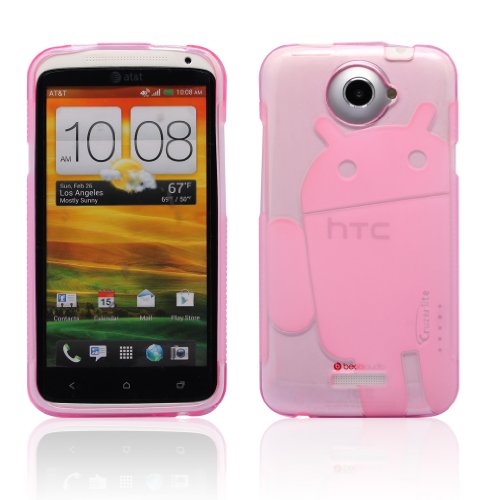 51t6By7GIgL ~ Hot Pink Androidified A2 Cruzerlite TPU Case   For AT&T HTC One X Get Rabate