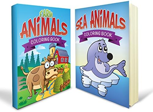 Farm Animals Coloring Book Bundle Includes a Farm Animals and Sea Animals Coloring Book with 100+ Pages Ideal for Boys and Girls