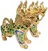 Pair Gilt Carving Singha Thai Lion Foo Dog Statue Decor Best Price Free Shipping From Thailand