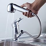 Auralum キッチン水栓 台付ハンド　シャワーヘッド 伸縮ノズルタイプ　混合水栓 蛇口セット