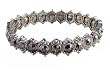 Bracelet - B253 - Swarovski (tm) Crystal Stones - Lace Style - Stretch ~ Hematite Crystal (gunmetal)