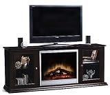 Monterey Electric Fireplace Credenza in Chocolate Maple