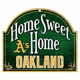 MLB Oakland Athletics 11-by-9 Wood "Home Sweet Home" Sign