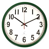 電波時計 ウォールクロック スタンダード グリーン