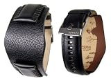 Fossil Bracelet de Montre Cuir 24mm noire JR1027