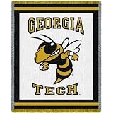Georgia Tech GT Yellow Jackets Throw Blanket Woven Afghan Tapestry 69 x 48