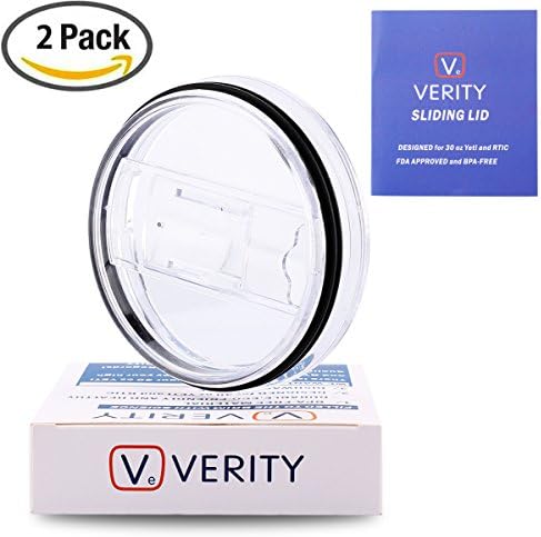 Rtic 30 oz Tumbler Lid , BPA-free , Yeti Lid , Ozark Lid , Spill Proof Lid and Splash Resistant Replacement Lid for Yeti Rambler Ozark Trail Tumbler or Other 30 oz Tumbler ( 2 Verity Lids)