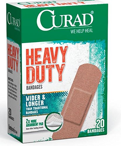 Curad Extreme Hold, 1 Inches X 3  1/4 Inches, 20 count  (Pack of 6)