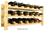 18 Bottle Stackable Wooden Wine Rack (Ponderosa Pine)