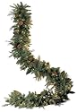 GKI Bethlehem Lighting Pre-Lit 6-Foot PE/PVC Christmas Garland with 100 Clear Mini  , Green River Spruce