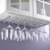 The Wine Enthusiast Hanging Metal Stemware Rack