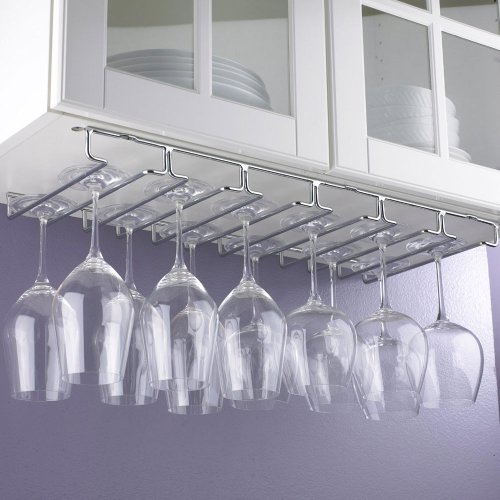 The Wine Enthusiast Hanging Metal Stemware Rack