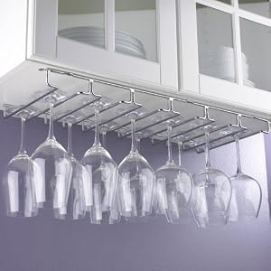 Wine Enthusiast Hanging Metal Stemware Rack by