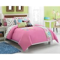 Roxy Be True 7 Piece Full Duvet Set with Pillow Shams and Full Sheet Set