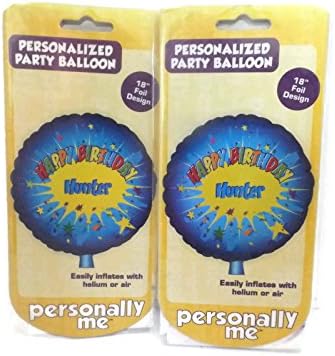 Personalized Party Balloon Decoration Happy Birthday Hunter (2 Pack)