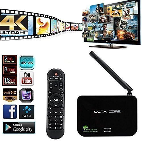[Newest Andriod TV Box] Amsling Z4 Android 5.1 Octa-core TV Box KODI RK3368 64Bits 2GBRAM/16GB ROM 4Kx2K Bluetooth 4.0 Dual Band WiFi Streaming Media Players Turning your TV into Smart TV