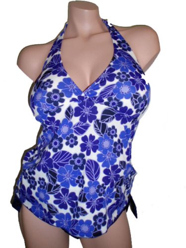PregO Maternity Blossom Retro Halter Maternity Bathing Suit