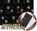 HEBREW-ENGLISH NON-TRANSPARENT KEYBOARD STICKER ON BLACK BACKGROUND