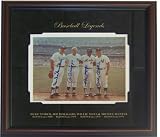 Baseball Legends Autographed Framed Hall of Fame Photo PSA/DNA Authenticated