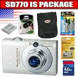 cheap Canon PowerShot SD770IS 10MP Digital Camera with 3x Optical Image Stabilized Zoom (Silver) Package 3