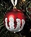 Snowmen Handprint Ornament Craft Kit - Great Gift for Grandparents, Teachers (Red)