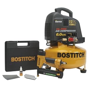 Factory-Reconditioned Bostitch U CPACK1 2-in-1 Brad Nailer Narrow Crown Stapler Tool and Compressor by 