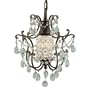 Murray Feiss F1879/1BRB Maison de Ville One-Light Mini DuoMount Chandelier, British Bronze with Prismatic Glass Crystals