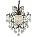 Murray Feiss F1879/1BRB Maison de Ville One-Light Mini DuoMount Chandelier, British Bronze with Prismatic Glass Crystals