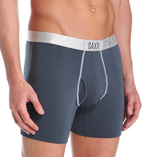 SAXX Platinum Boxer Brief, M, Slate / Silver