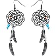Handcrafted Native American Dreamcatcher Earrings MADE WITH SWAROVSKI ELEMENTS