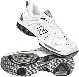  : New Balance Men's MC803 Tennis Shoe,White/Black,8 2E