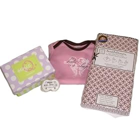Baby Girl Trumpette and Swaddle Gift Set