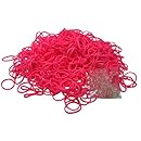 BlueDot Trading 600-Piece Do-It-Yourself Bracelet Kit Refill Pack, Includes Rubber Band and S-Clips for Loom Art/Kids Craft with Rainbow, Pink