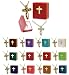Birthstone Cross Necklace In Bible Shaped Gift Box