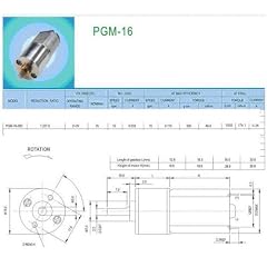 PGM16 Mini-Getriebemotor 6V, 19/Umdr./min., 1:256!