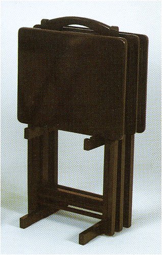 Passport Furniture 1545 Classic Mahogany Set of Four Snack Tables