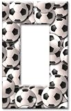 Sports: Soccer Balls Switch Plate - Single Rocker
