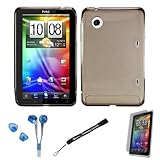 Smoke TPU Durable Protective Skin Cover Carrying Case Accessories for HTC F ....