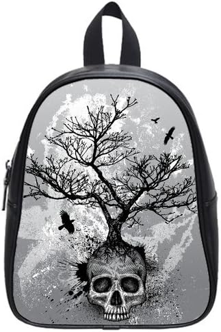 RAROFU Creative Human Skull Tree Eagle Design Size L Backpack School Bag Satchel