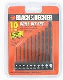 Black & Decker Accessories 10Pc Drill Bit Set 1/16