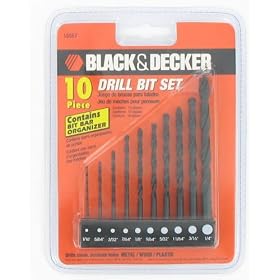 Black and Decker Accessories 10Pc Drill Bit Set 1 16-1 4 15557 by Black & Decker