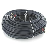 100' Premium Gold Stereo Audio Cable 2 RCA to 2 RCA