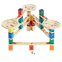 Hape Quadrilla Wooden Marble Run Construction - Vertigo - Quality Time Playing Together Wooden Safe Play - Smart Play for Smart Families

