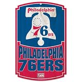 Philadelphia 76ers Vintage 11x17 Wood Sign