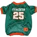 NCAA Dog Jersey, Medium, University of Miami Hurricanes
