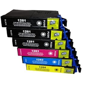 Multipack Epson Compatible Ink Cartridges + 2 X EXTRA BLACKS *** for Epson SX425W - ALSO COMPATIBLE WITH Printers Epson Stylus Office BX305F, BX305FW, BX305FW Plus, Epson Stylus S22, SX125, SX130, SX235W, SX420W, SX425W, SX435W, SX445W - Latest Version Double Capacity Inks - replaces T1281 T1282 T1283 T1284 (T1285) (Replaces 3 X : T1281 1 X T1282 T1283 T1284) - Cyan / Magenta / Yellow / Black - Multipack